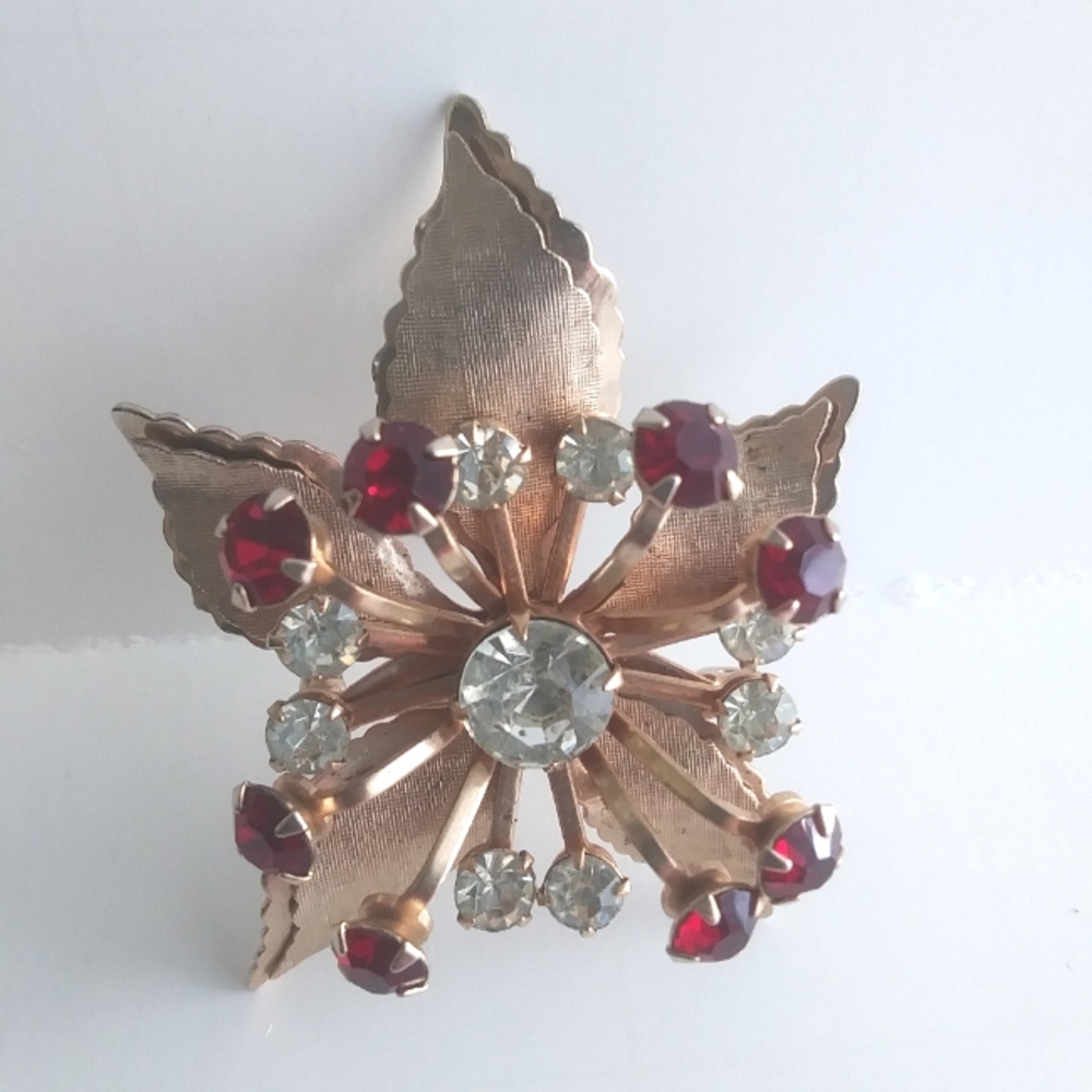 Vintage Midcentury Floral Brooch - Picture 3 of 8
